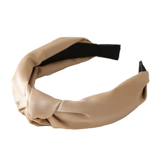 Beige knotted headband