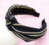 Black and white striped headband