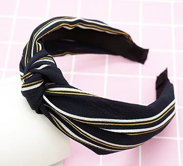 Black and white striped headband