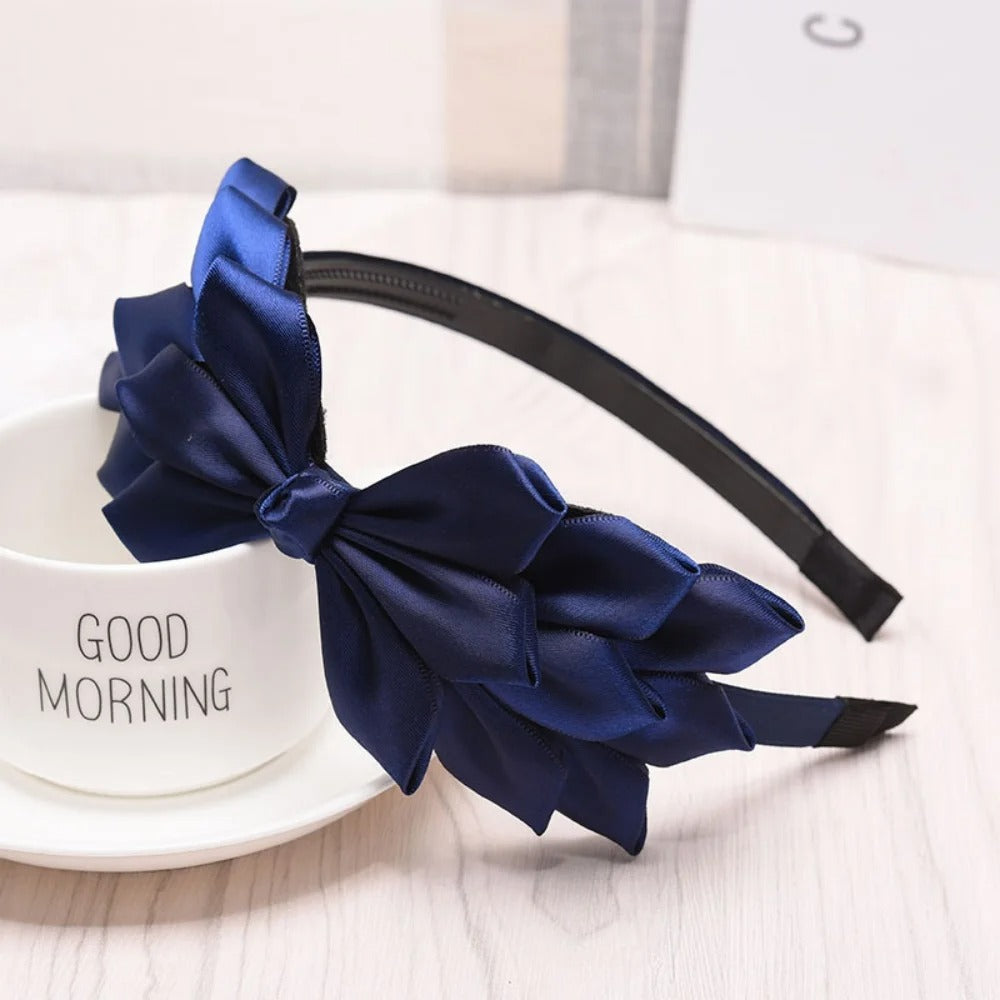Blue Bow headband women