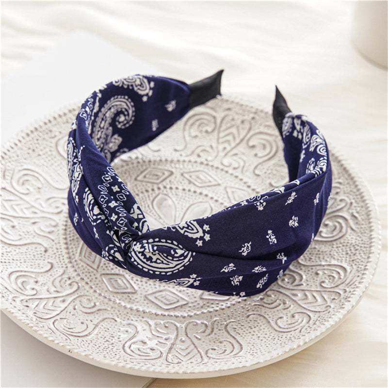 Blue bandana headband