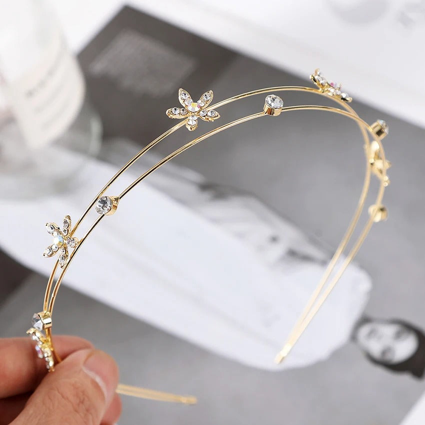 Crystal flower headbands