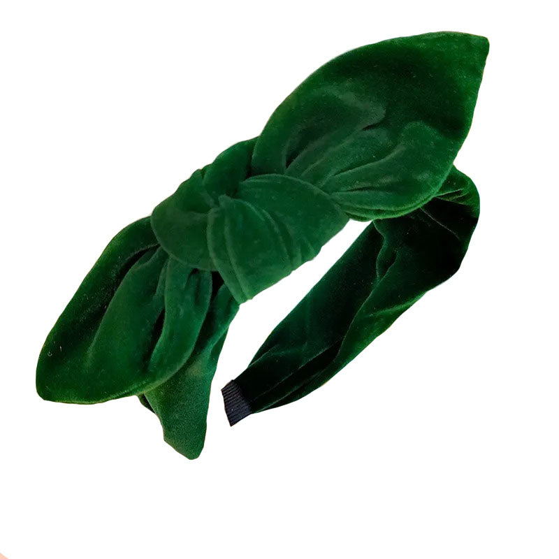 Dark Green Velvet headband