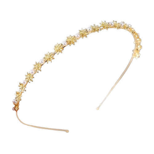 Gold headband bride