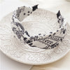 black and white bandana headband