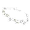 White flower crystal headband