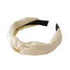 White satin headband
