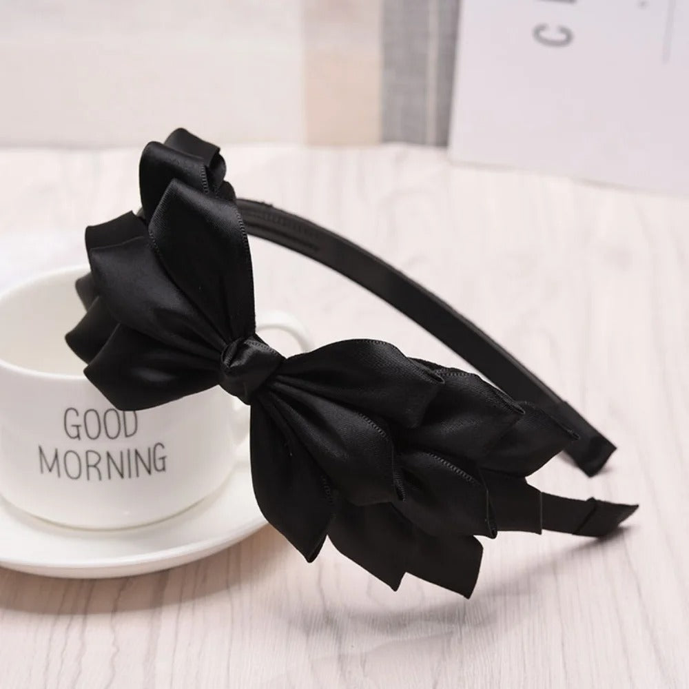 Black bow tie headband