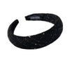 Black crochet headband woman