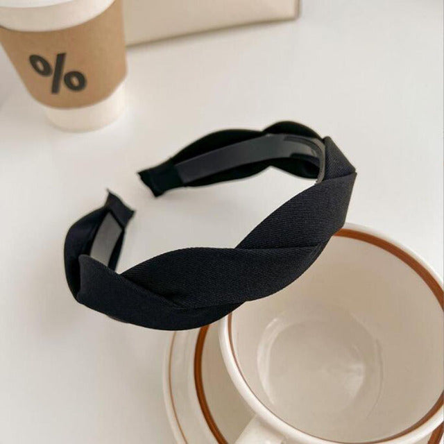 black twist headband