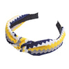 blue and yellow headband