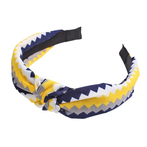 blue and yellow headband
