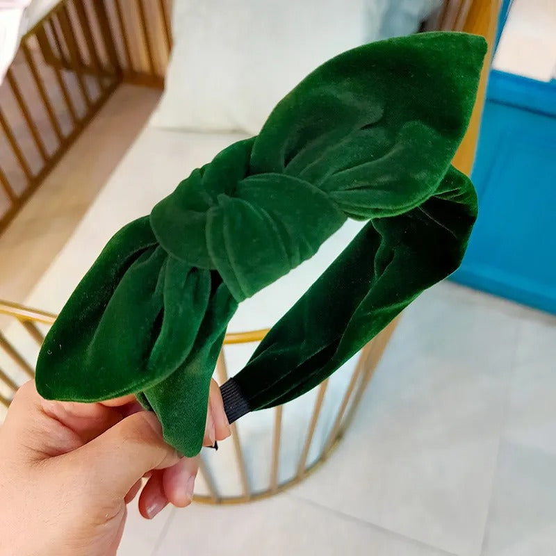 dark green knot headband