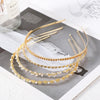 golden bride headband