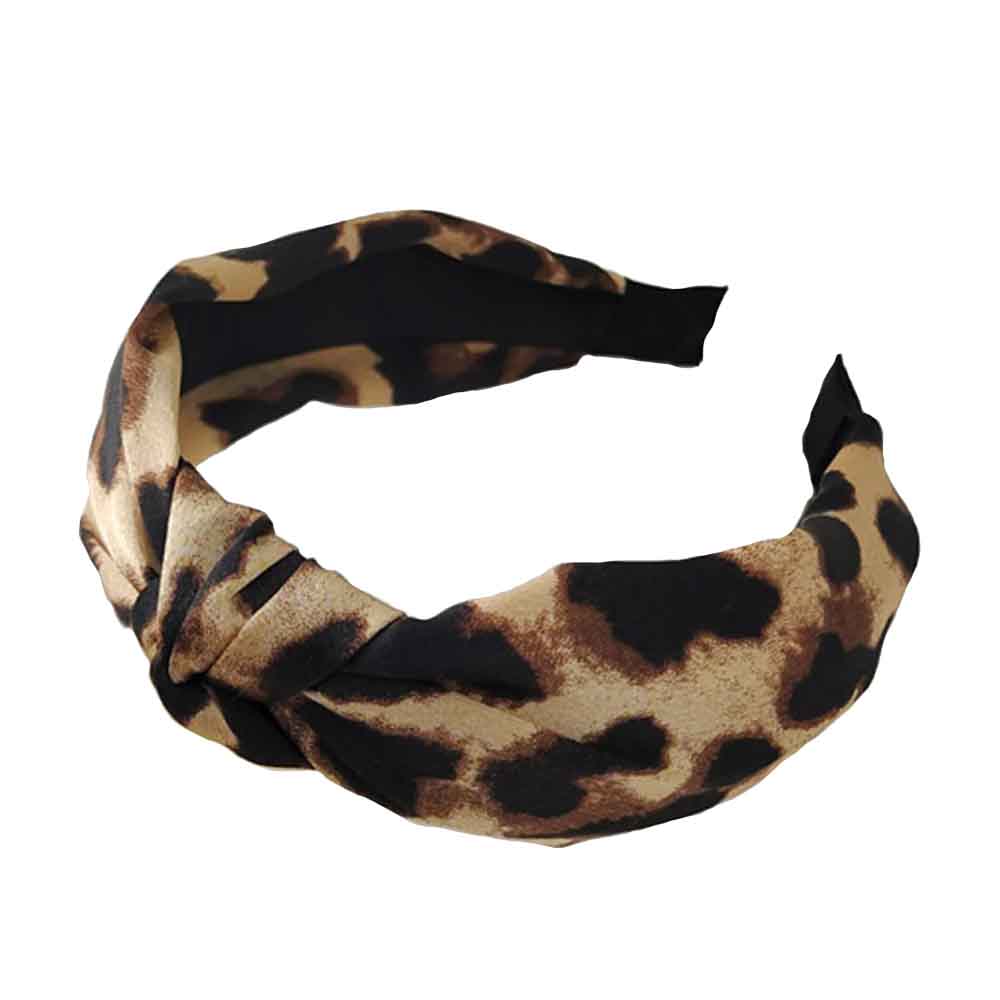 leopard knot headband