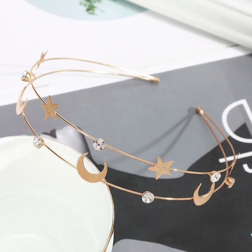 moon and stars headband
