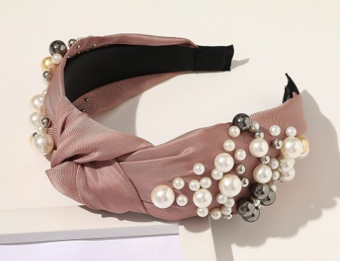 Pink pearl headband