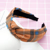 plaid headband womens