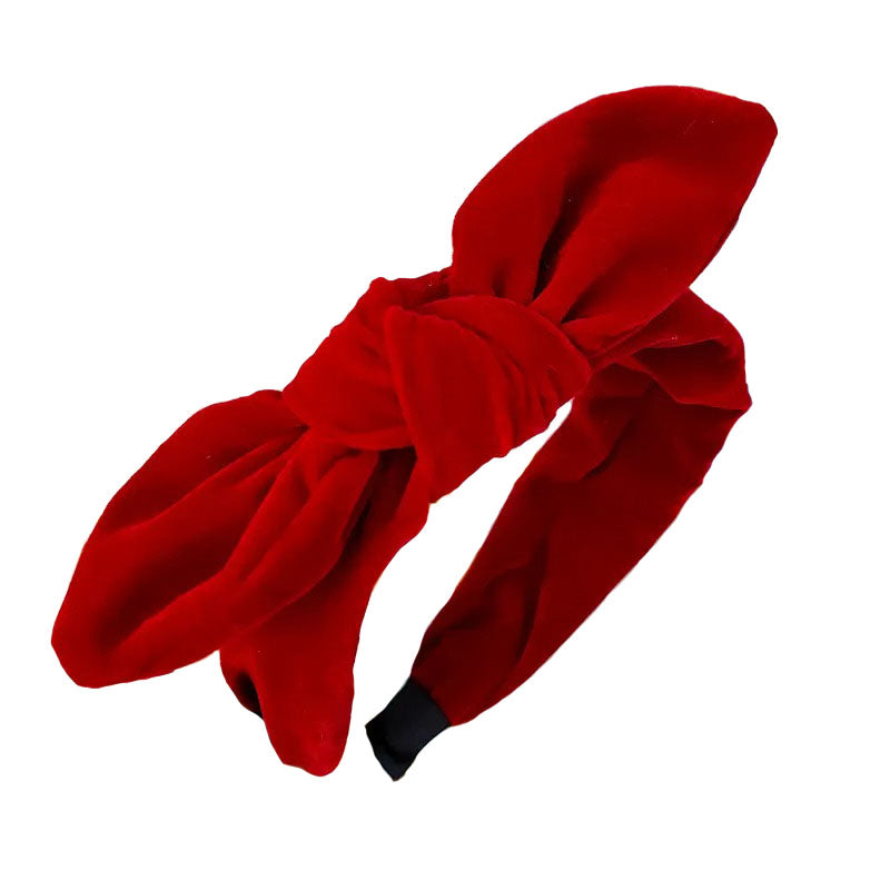 Red knotted headband