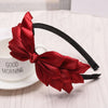 Red satin headband