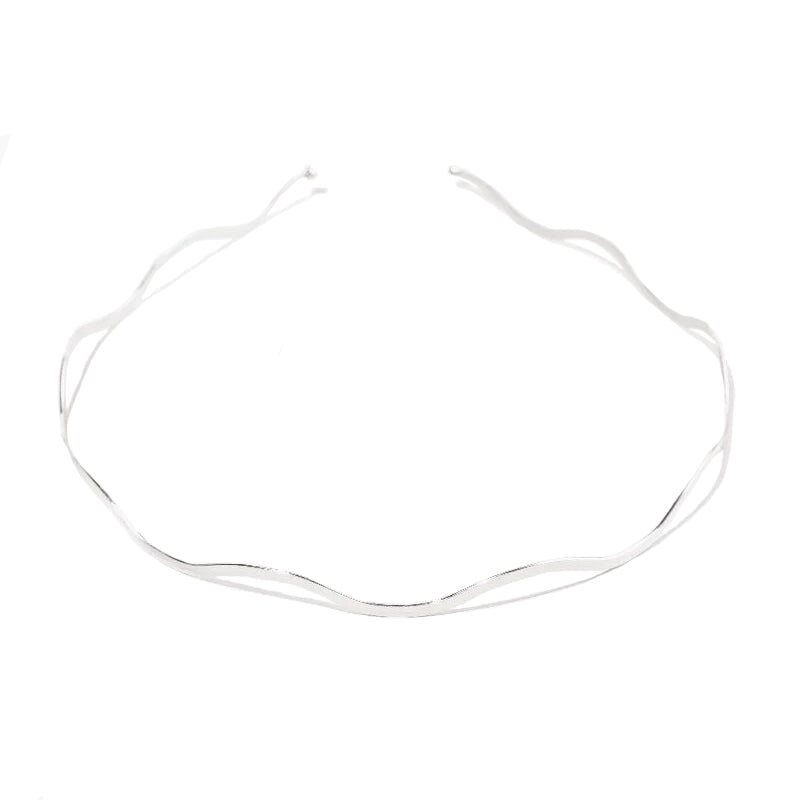 thin silver headband