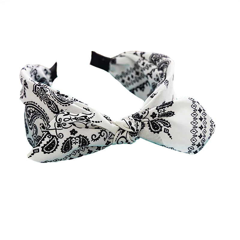 White bandana headband