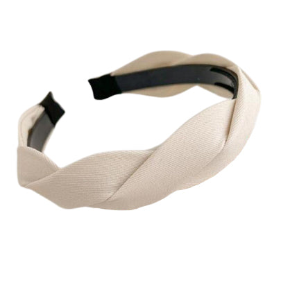 white twist headband
