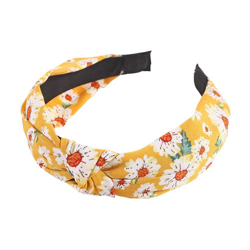 yellow flower headband