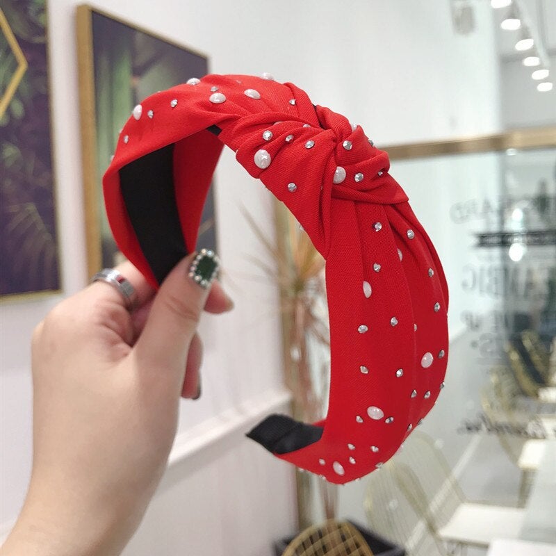 Beaded knot headband