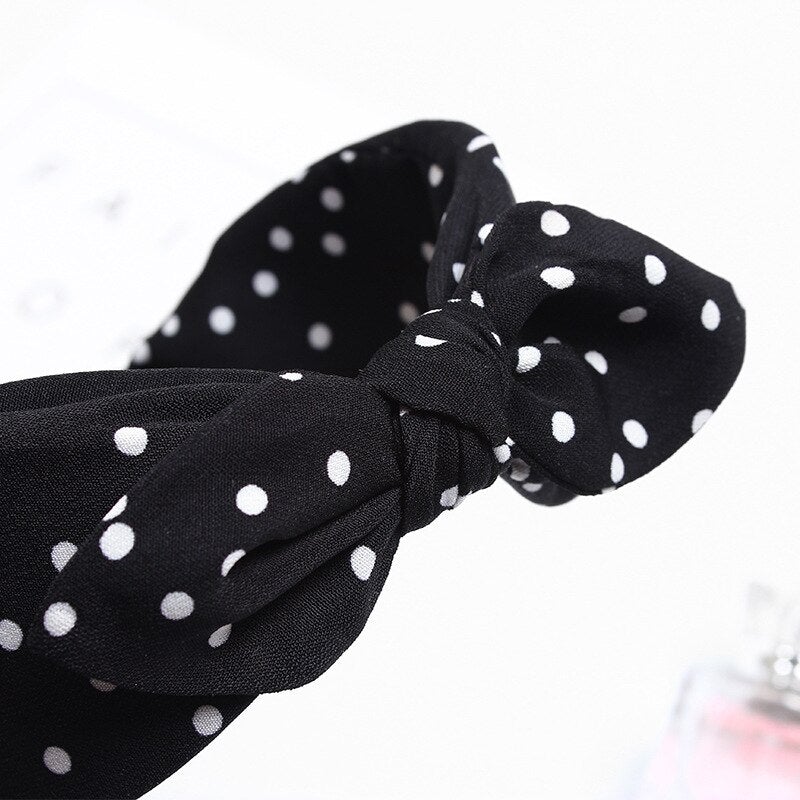 Black knotted headband