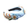 blue designer headband