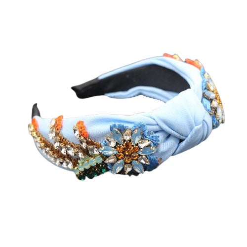 blue designer headband