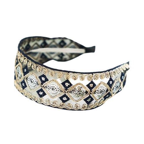 gold wedding headband