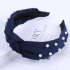 Knot headband pearl