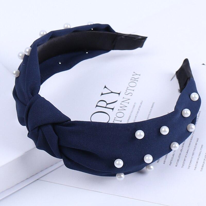 Knot headband pearl