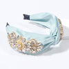 light blue flower headband