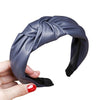 navy blue knot headband woman