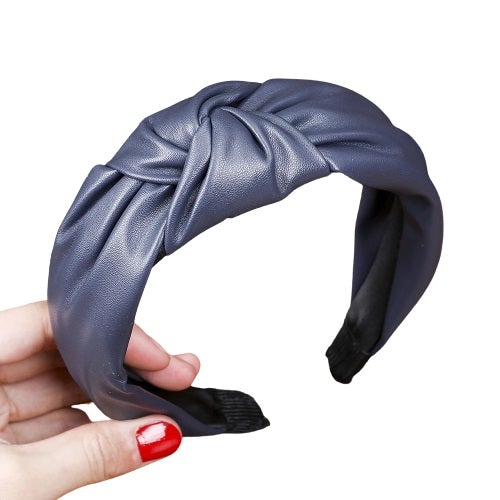 navy blue knot headband woman