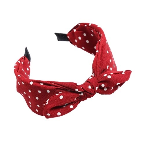 red polka dot headband