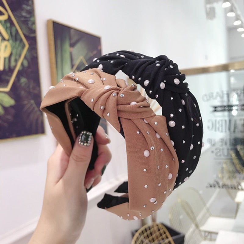 Beaded knot headband