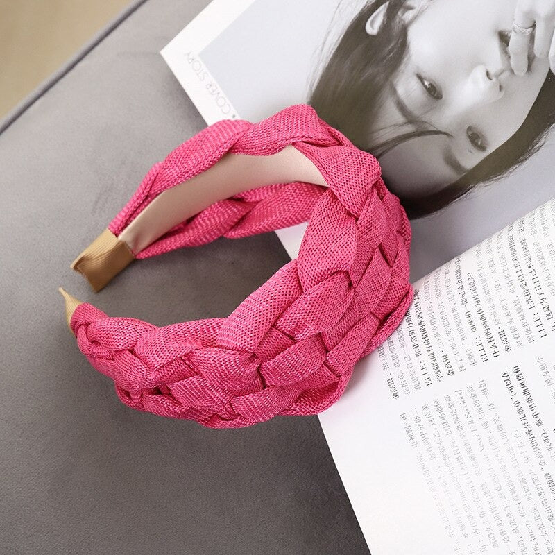 big pink headband