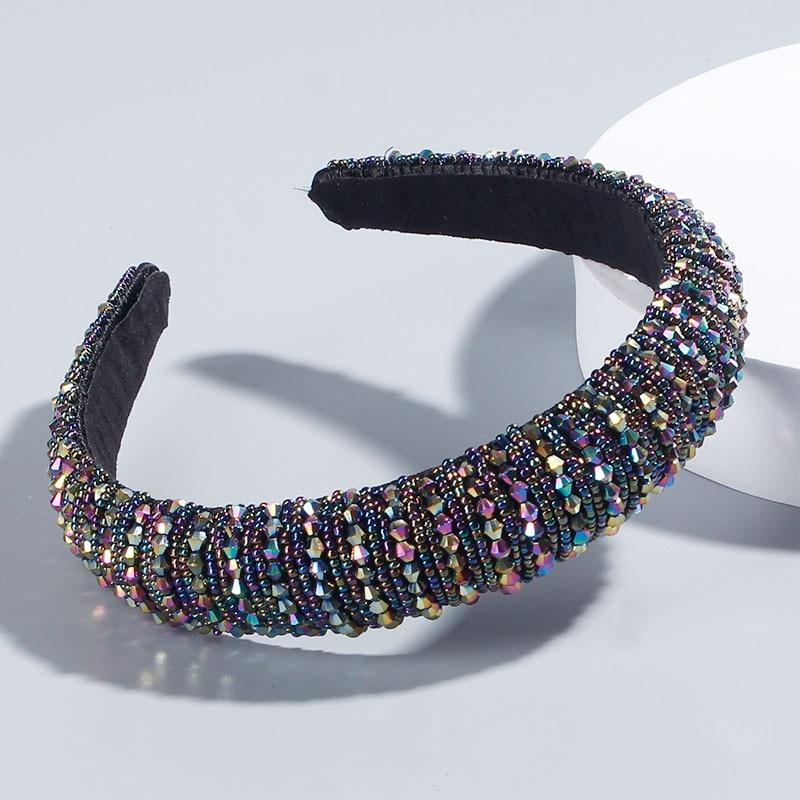 black beaded headband