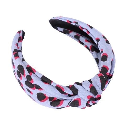 Blue leopard headband