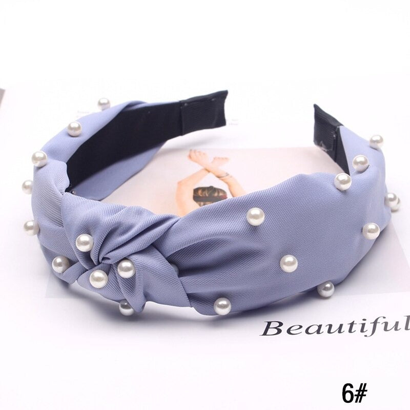 blue pearl headband