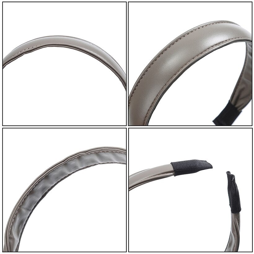 brown leather headbands