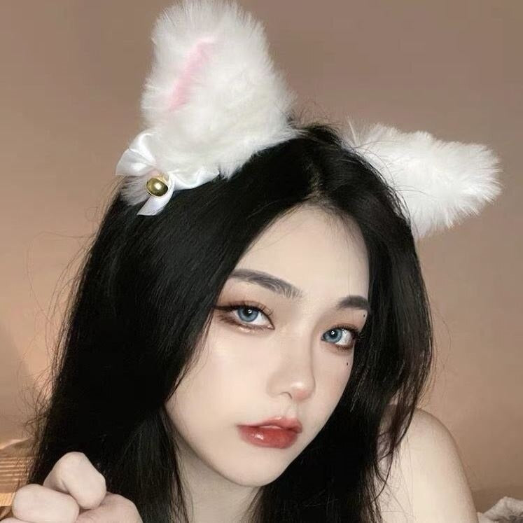 cat ears headband in white
