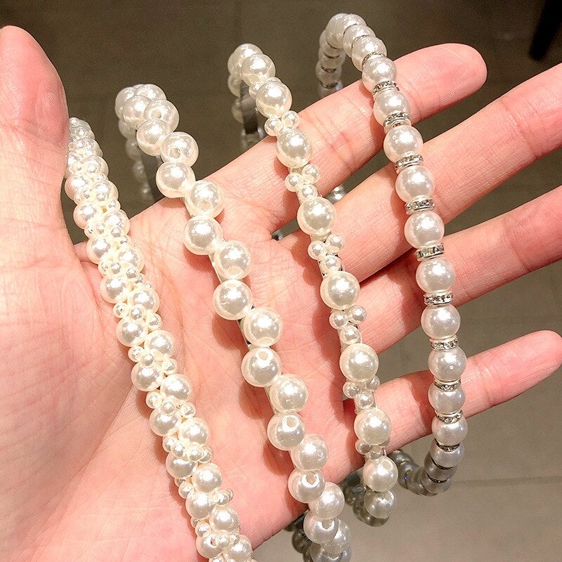 collection of pearled headband