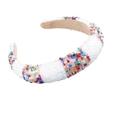 colored crystal headband