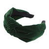 dark green velvet headband