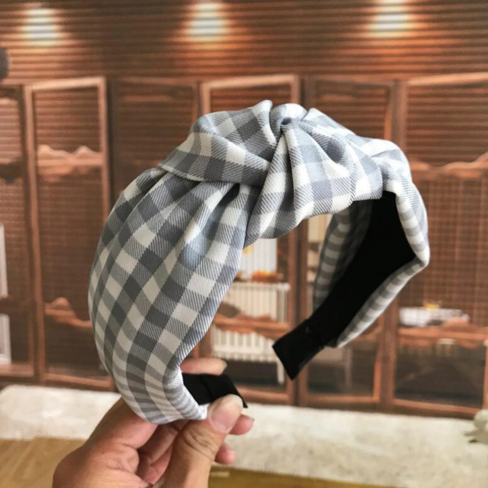 gingham headband